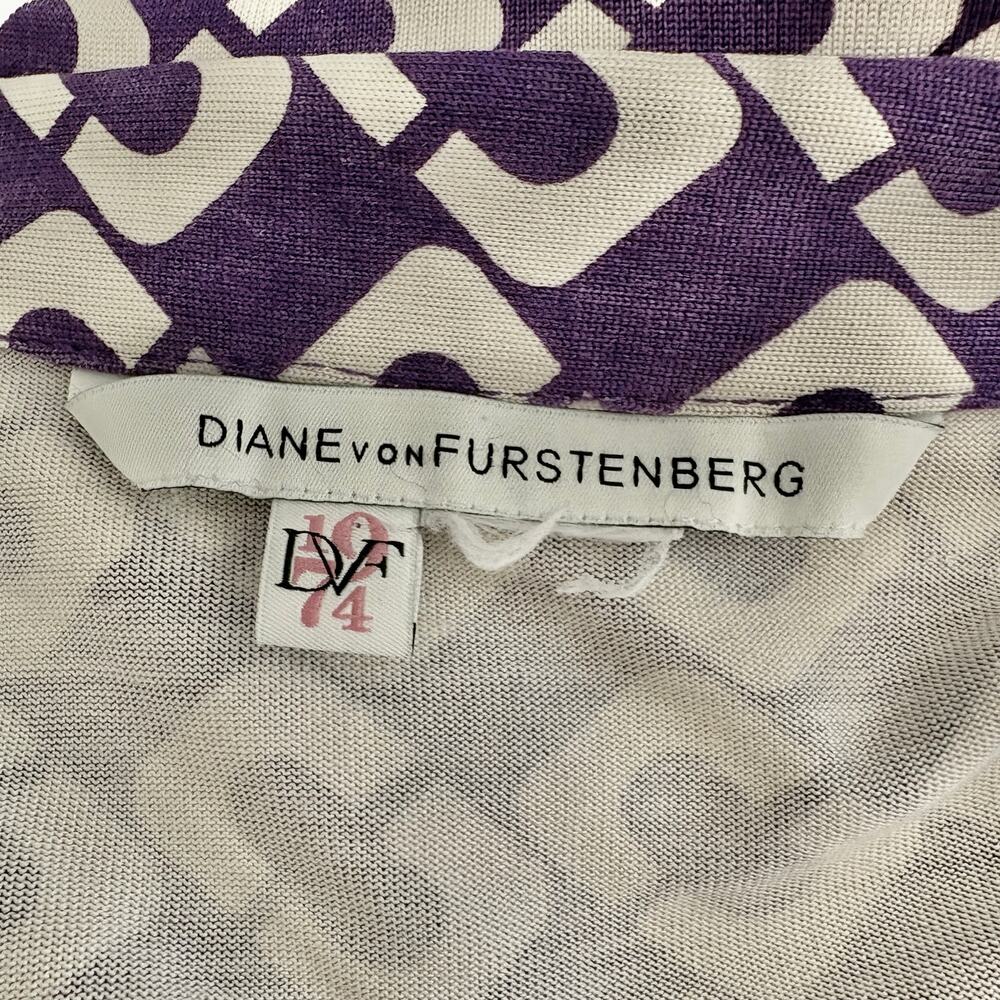 Vintage Diane von Furstenberg Y2K 100% Silk Iconic Wrap Dress Chain Print Luxury - Picture 8 of 9